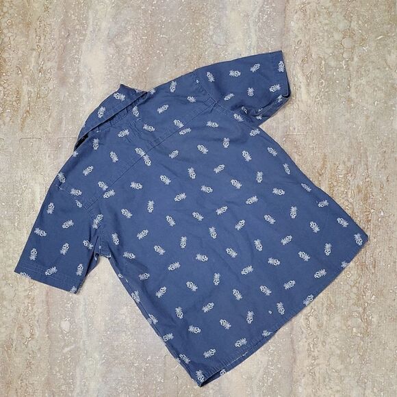 P.S. TODDLER YOUTH PINEAPPLE SKULLS SHORT SLEEVE BUTTONDOWN SHIRT SIZE 3T - Picture 6 of 6